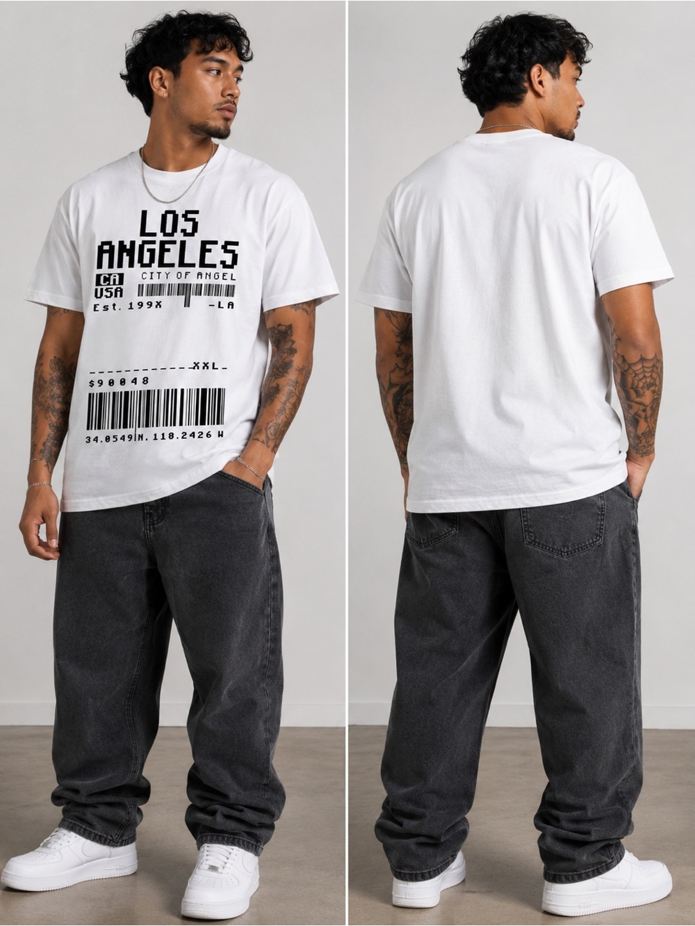 Fashion Nova White Los Angeles Graphic Tee